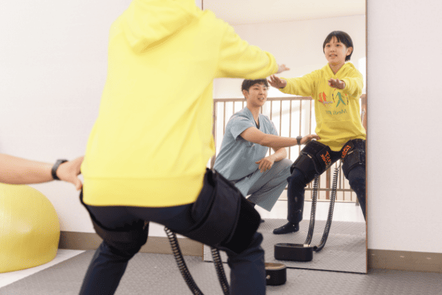 ストレッチトレーニングの様子